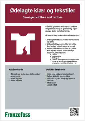 Ødelagte klær og tekstiler - A3