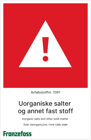Uorganiske salter og annet fast stoff - A4